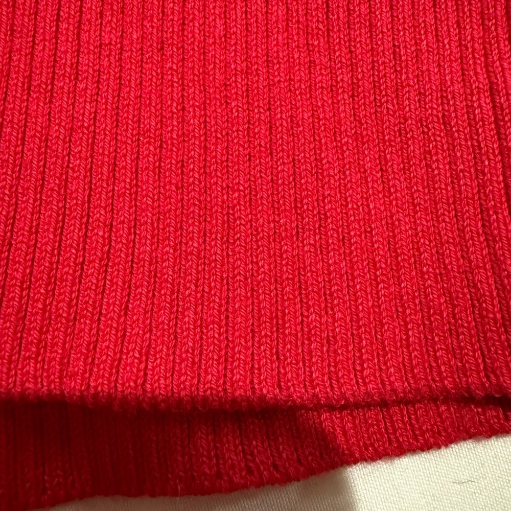 Anne Klein Red Knit  Cardigan with Gold Tone Buttons Size M - Picture 4 of 6